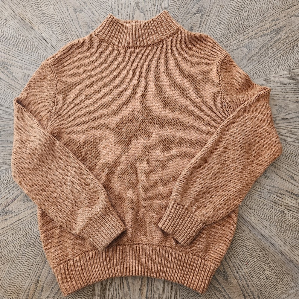 Aerie Sweater Womens Small Oversized Long Sleeve Mock Neck Preppy‎ Pullover